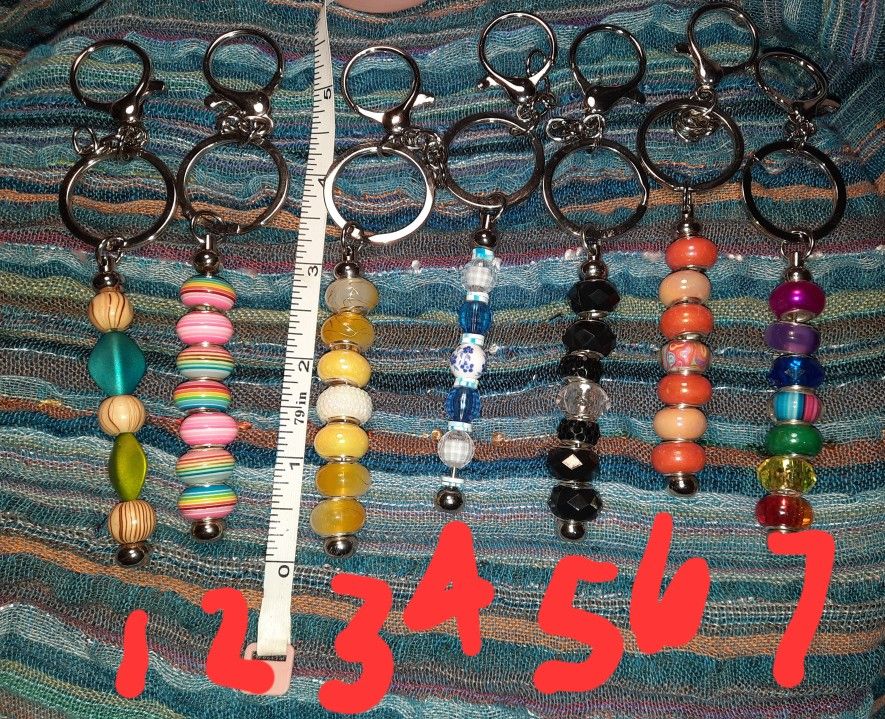 Handcrafted beaded keychains 