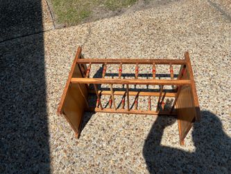 Vintage wooden baby doll crib