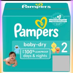 Pampers Baby Dry Diapers, Size 2 (10-22 lbs)