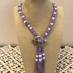 Vintage Art  Crocheted Bolo Tie Necklace NWOT