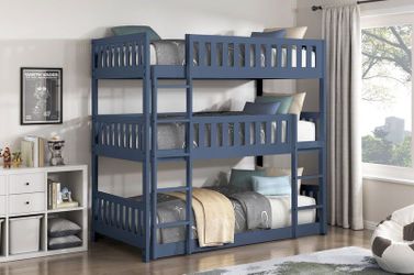 Maximise sleep space with our transitional triple/triple bunk bed