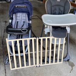 Baby Stroller.  Baby High Chair. Stairs Gate