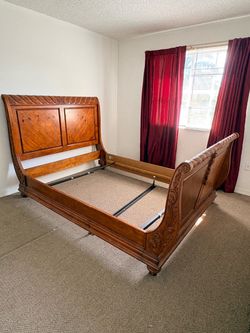 Wood bed Headboard and Footboard