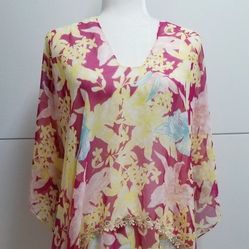 Sheer Floral Cover Up 
