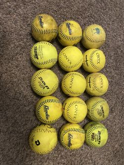 Lot Of 15 Used Softballs - $55