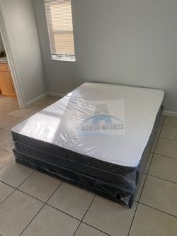 NEW FULL SIZE 54x75” MATTRESS AND BOX SPRING-2pcs