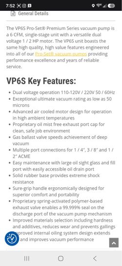 VP6S Vacuum