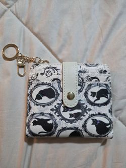 New small black cat wallet