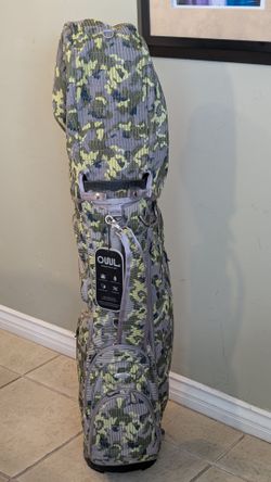 BRAND NEW OUUL GOLF STAND BAG IS PREMIUM DESIGN 5-WAY TOP 6 ZIPPERS POCKETS SINGLE STRAPS SEMI CONCEALED STAND BAG is A STYLISH ARMY CAMEL COLOR