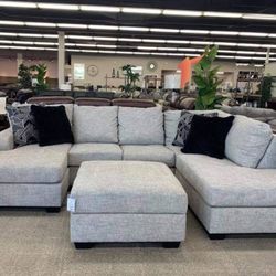 Brand New/ Gray Sectional, Seccional, Couch// Delivery Available 