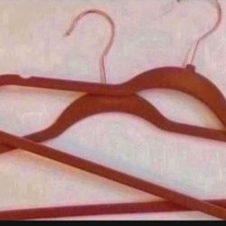 15- BROWN VELVET HANGERS- BRAND NEW
