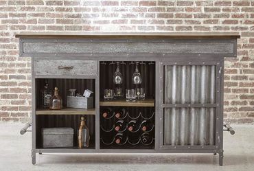 Pulaski Wood and Metal Bar