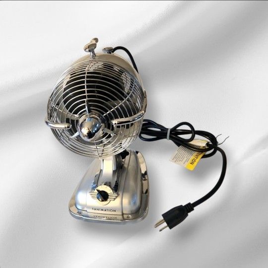 Fanimation 6-in 3-Speed Indoor Sonic Silver color Desk Fan oscillation Urbanjet Rare Sold out in excellent pre-owned condition no rust or dents just m