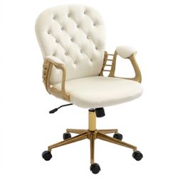 Velvet Mid-Back Tufted Desk Chair with Gold Frame (New In Box) – From $60 📦 Florida