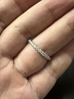0.60ct Natural Diamond Half Eternity Ring In 14k Solid White Gold