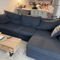 Nova Navy 2 Piece Right Arm Facing Sectional