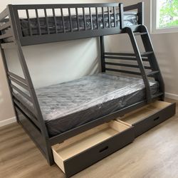$699 Brand New Full/twin Bunk Bed With Mattress (Read Description Below)