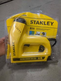 Open box Stanley Electric Stapler and Brad Nail Gun.