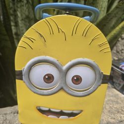 Despicable Me MINIONS Head Tin Carry All Lunch Box Case Two-Eyed Phil