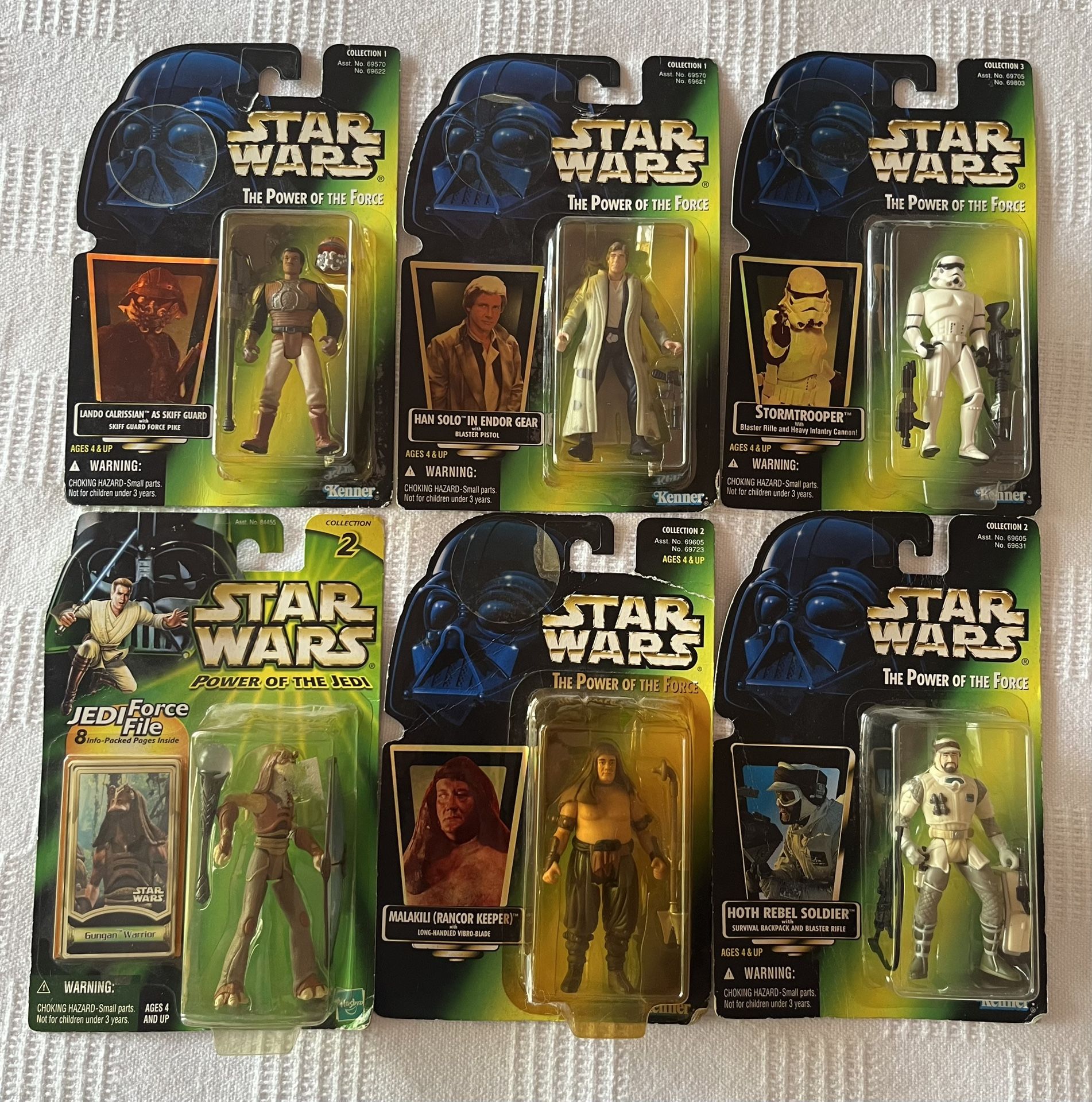 NEW Star Wars Action Figures Han Solo Stormtrooper Lando Gungan Malakili 96-97