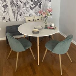 Round Dining Table And 2 Dining Chairs