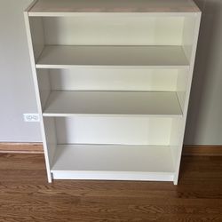 White Bookshelf w/ Adjustable Shelving
