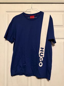 Hugo Boss Mens Blue Graphic Shirt. Size Small.