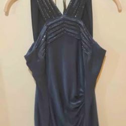 NAVY BLUE RALPH LAUREN BEADED DRESS SEE PICS & DESCRIPTION-IT'S AVAILABLE!