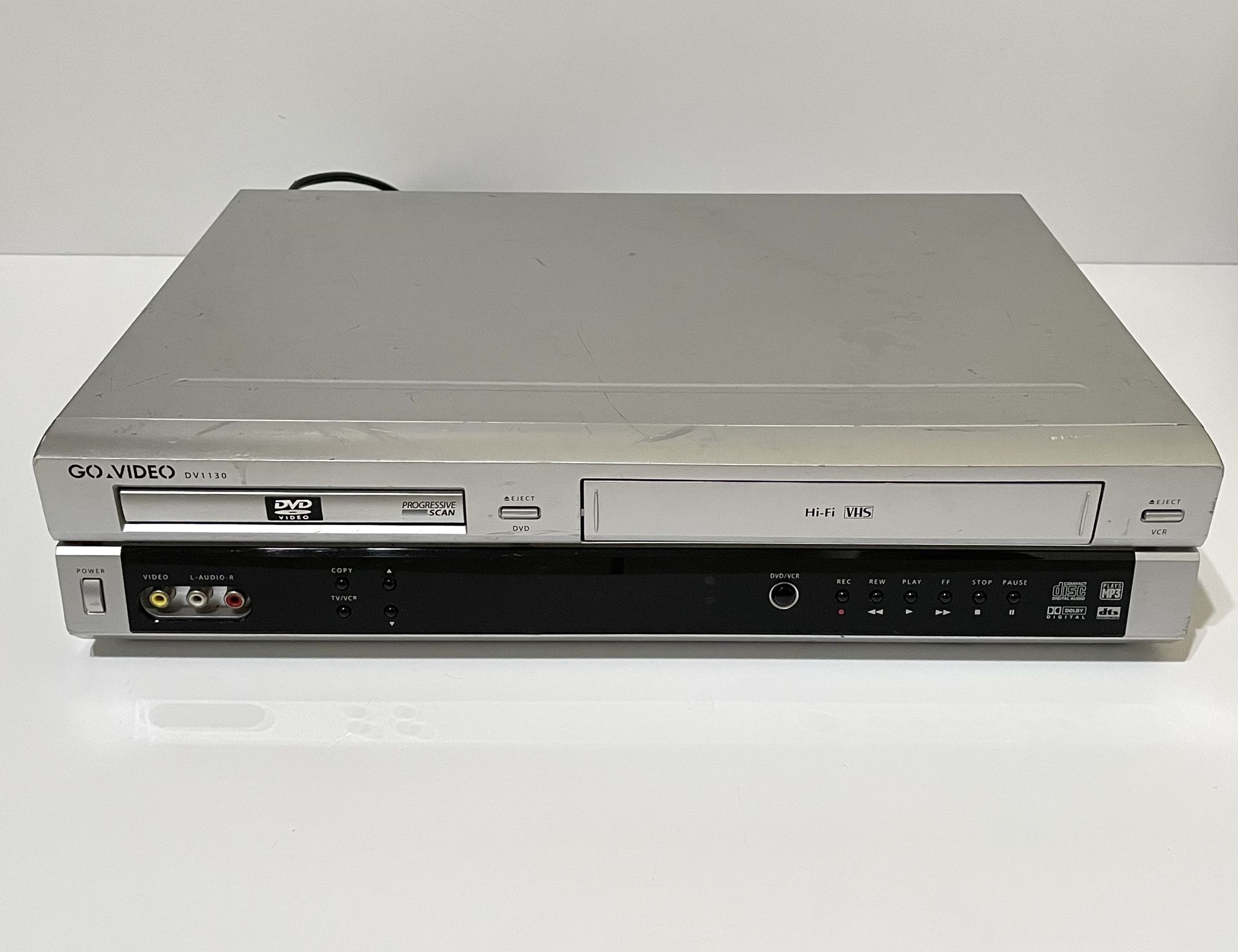 Go-Video DV1130 Combo DVD/VHS Hi-Fi VCR Dolby Digital Silver