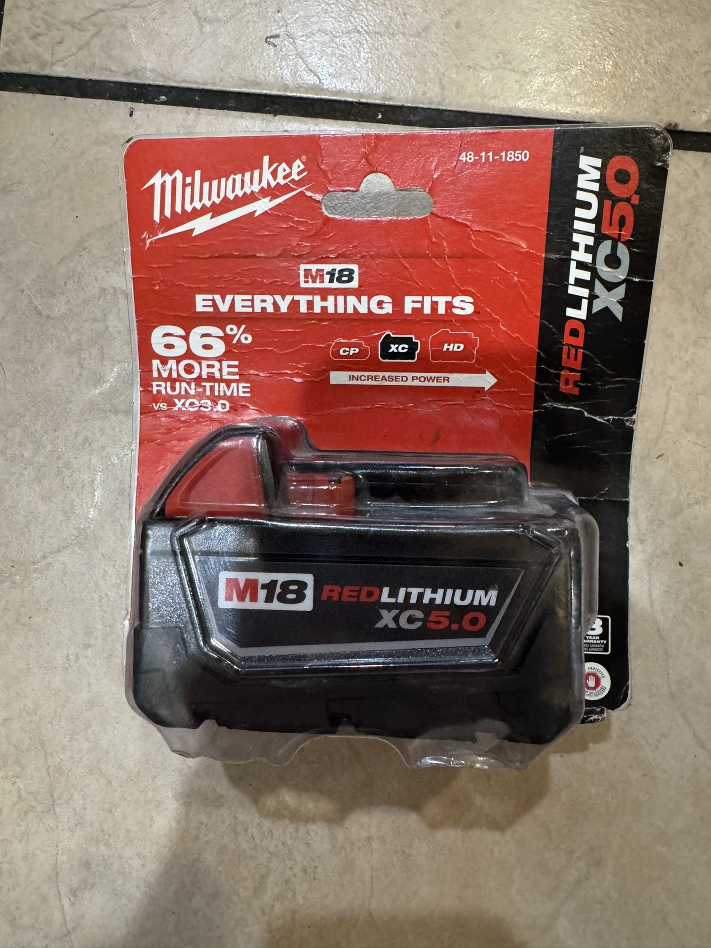 Milwaukee 18 Volt 5 Amp Hour Battery