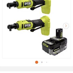 BRAND NEW - Brushless 3/8 and 1/4 inch compact ratchet combo kit with 4ah battery