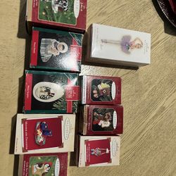 Hallmark Christmas Ornaments (9 Total) 