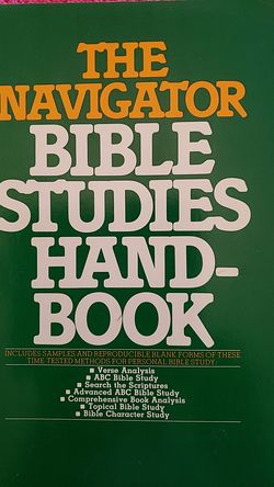 Navigator Bible studies handbook hand book Christian Christianity Study read below
