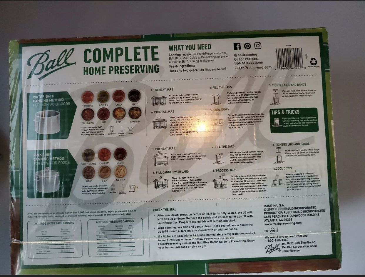 BALL 32oz Wide Mouth Quart Canning Mason Jars, Lids Bands Clear Glass 12 Pack. Condition is "New and sealed.