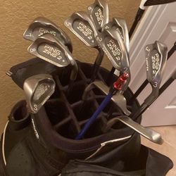 Ping Zing 2 Golf Irons Woods And Bag 