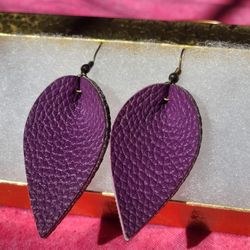 Purple Drop Earrings