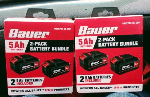 2pack Bauer power tool batteries