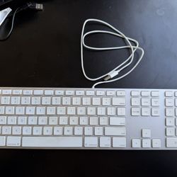 Apple Keyboard A1243 Wired USB Full-Size w/ Numeric Keypad