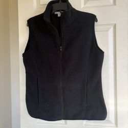 Warm Fleece Black Vest. Size L