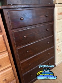 Brown pinewood jumbo dresser cajonera Comoda de Pino Nuevo