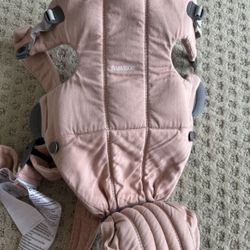 Baby Bjorn Baby Carrier Mini, Cotton, Dusty Pink Newborn Carrier