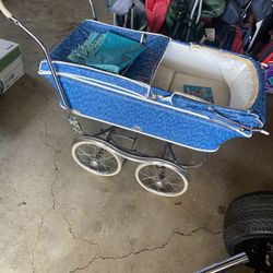 Antique Stroller With High Chair And Seat