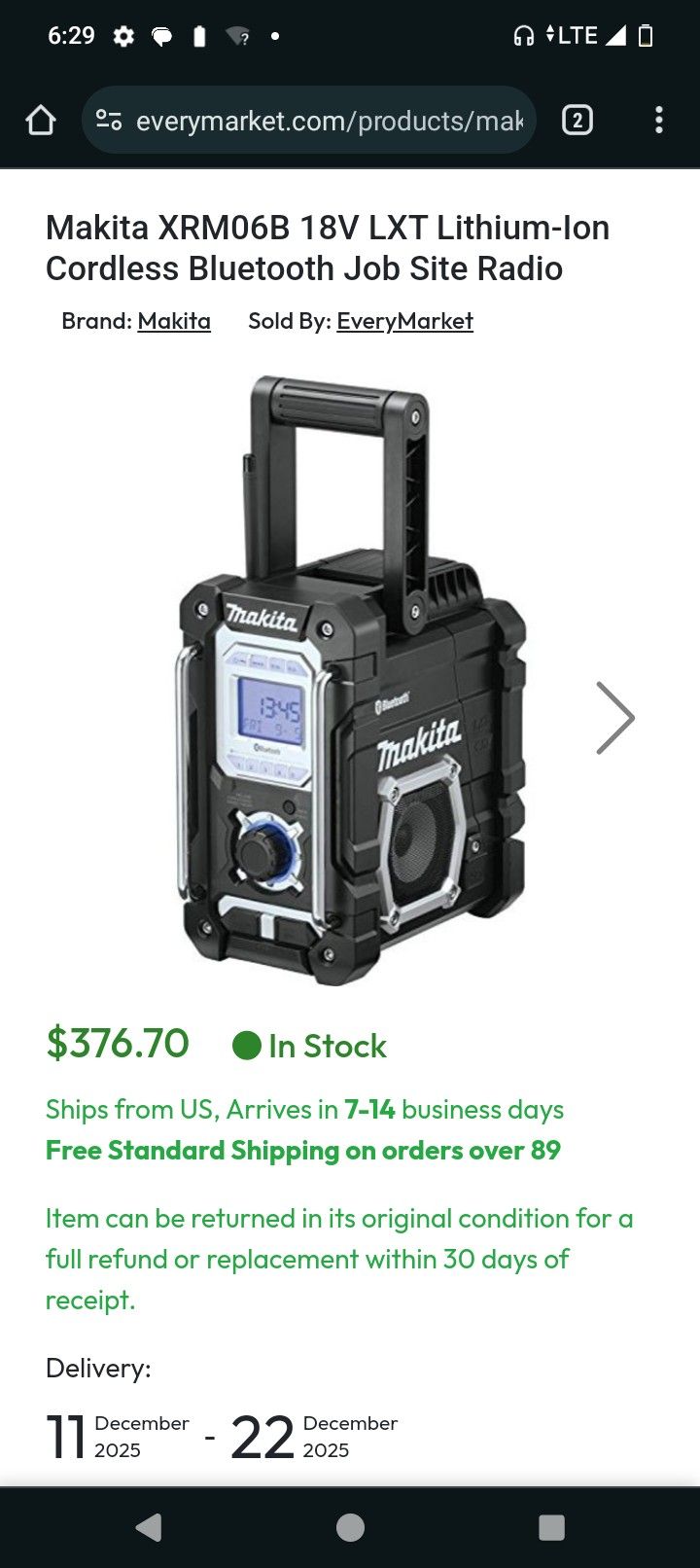 Makita Bluetooth Worksite Speaker 