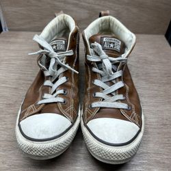 Converse Chuck Taylor All-Star Street Mid Men's 9 Pinecone Brown Leather