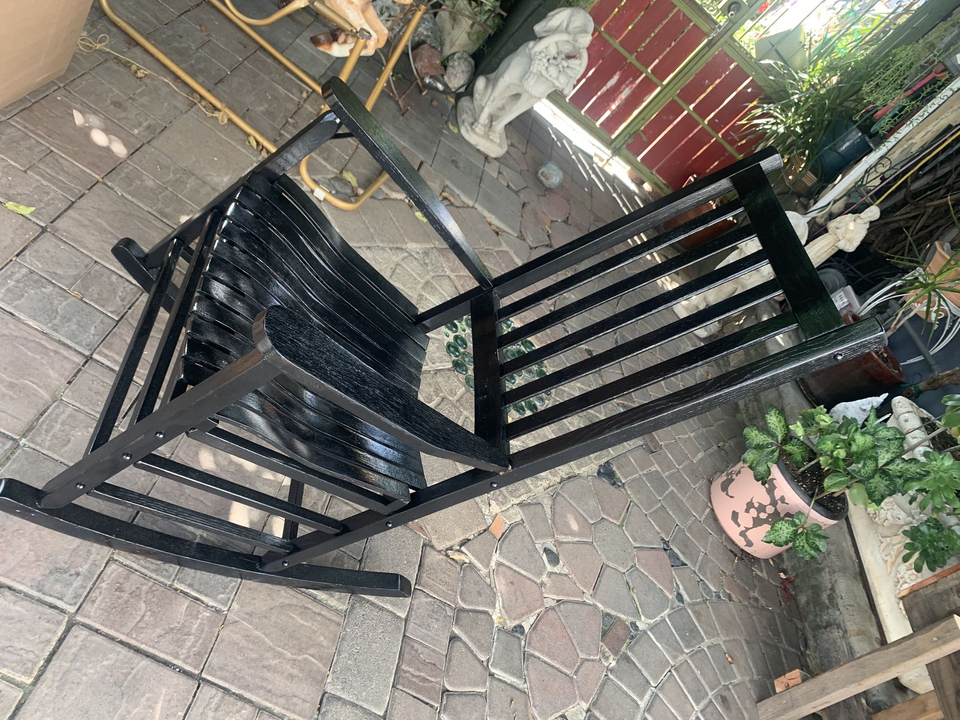 Black Rocking Chair.