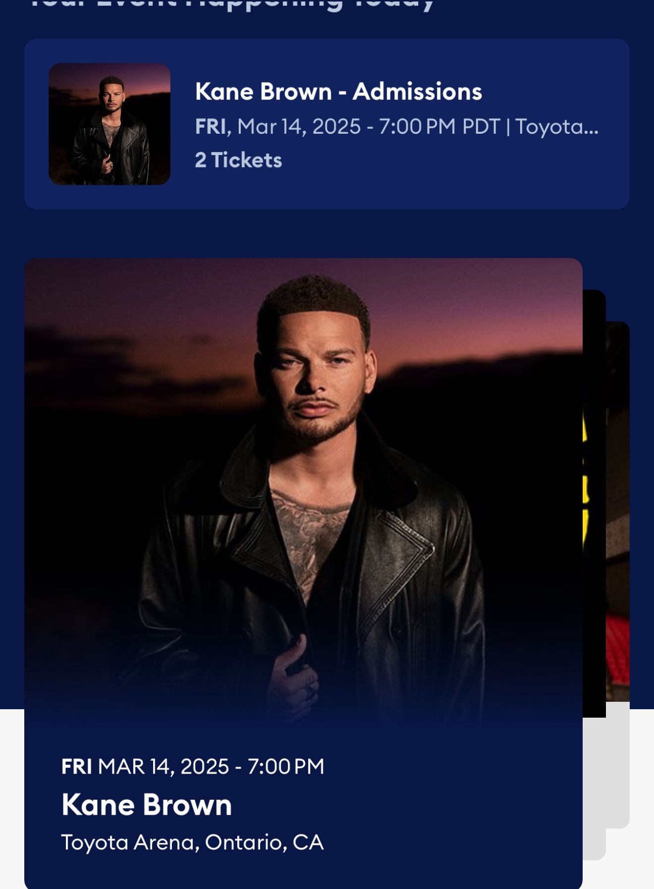 Kane Brown TONIGHT 3-14-25!!! In Ontario