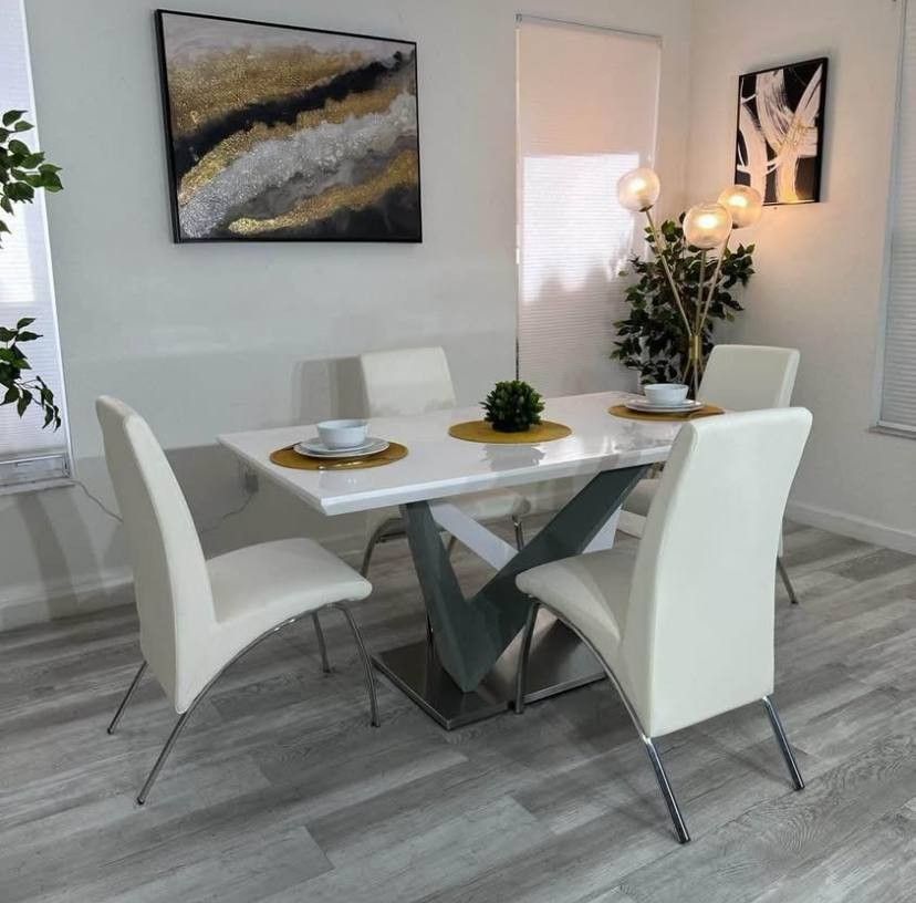 DINING TABLE SET 4 CHAIR