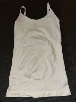 White Maternity Ribbed Camisole Tank Top