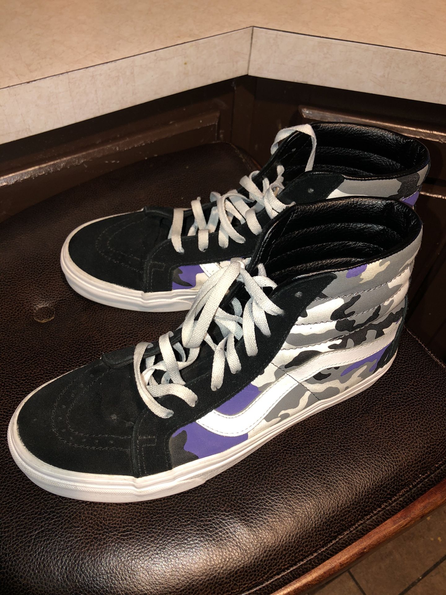 High Top Vans Purple Camo