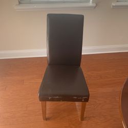 Leather Dining Table Chairs (set All 4)